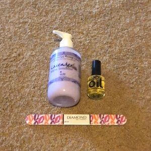NWOT Hand Lotion, Cuticle Oil, & Nail File